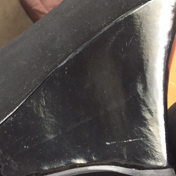 NIB!! Black patent wedge heels by Unlisted. - Picture 6 of 7